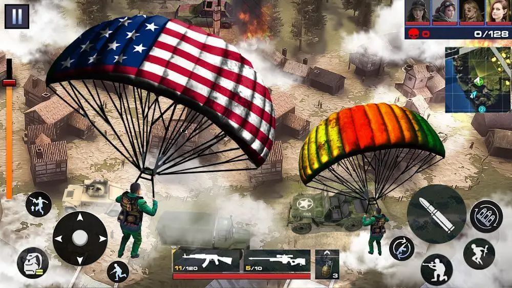 Screenshot of the Real Commando Sniper Shooting game