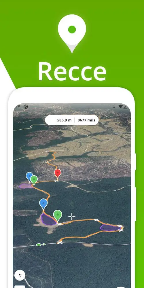 Screenshot of the Recce - Planning & Orienting app