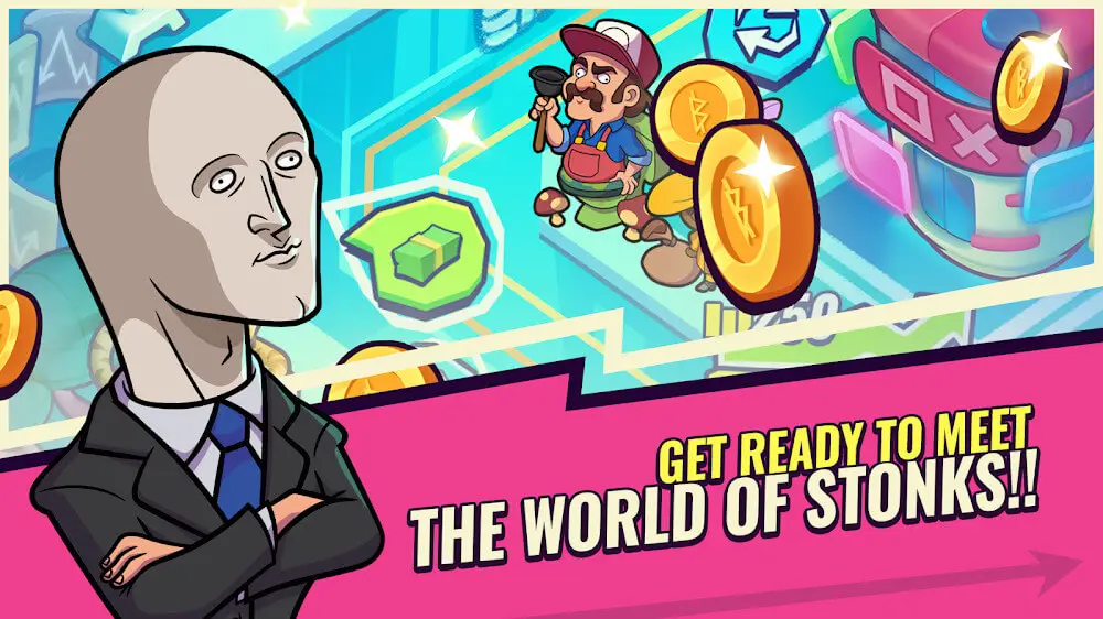 Screenshot of the Rob the Rich (Idle Stonks Tycoon) game