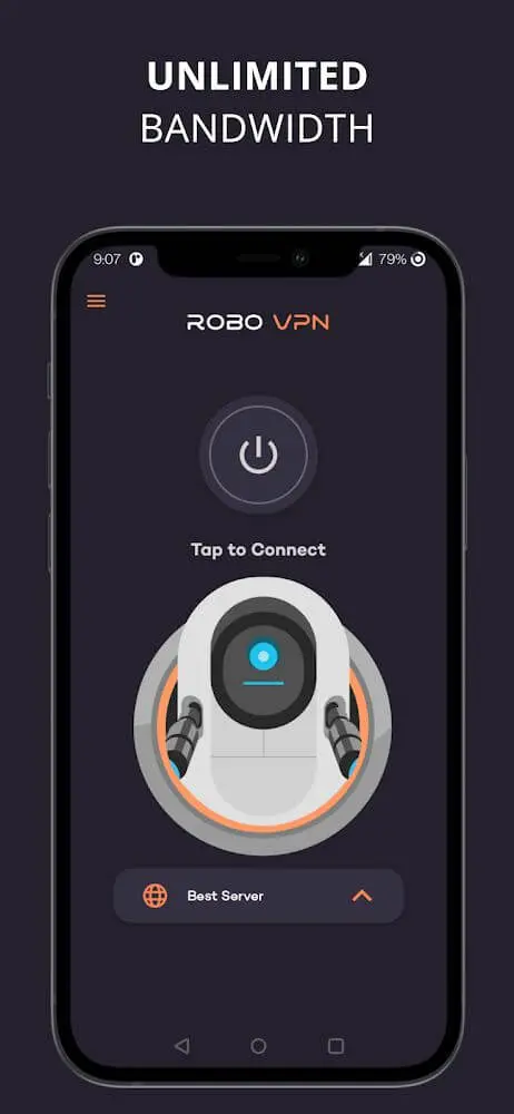 Screenshot of the Robo VPN Pro app