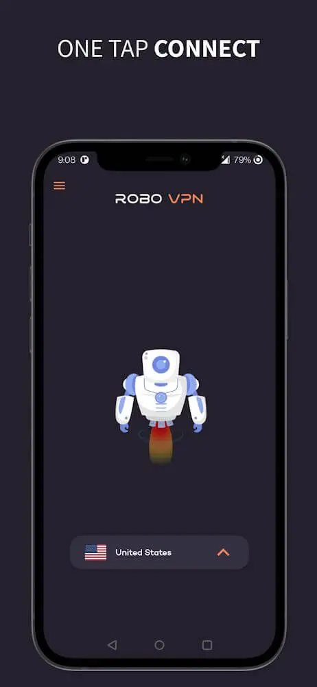Screenshot of the Robo VPN Pro app