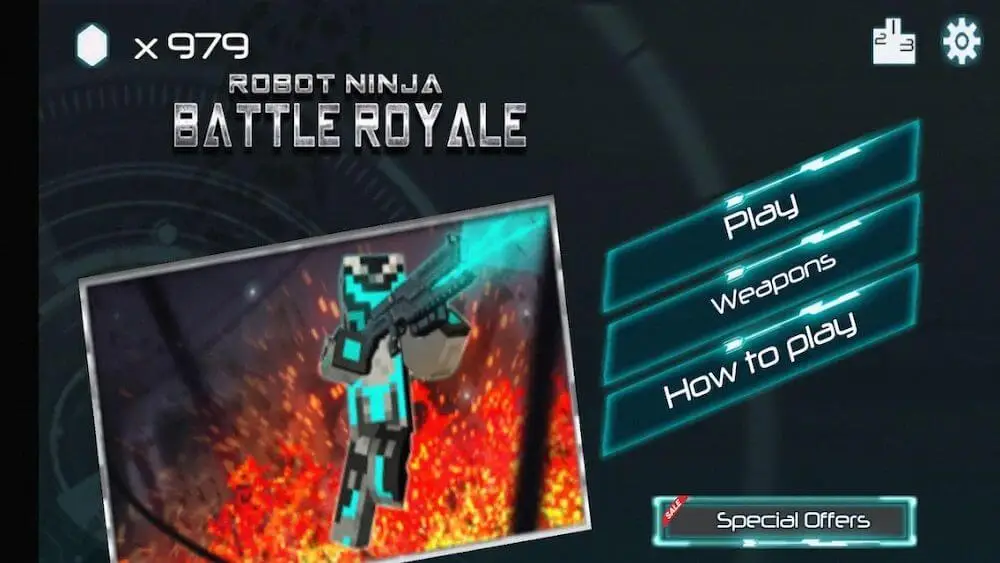 Screenshot of the Robot Ninja Battle Royale game