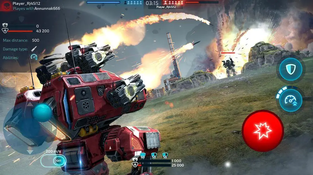 Screenshot of the Robot Warfare: PvP Mech Battle game