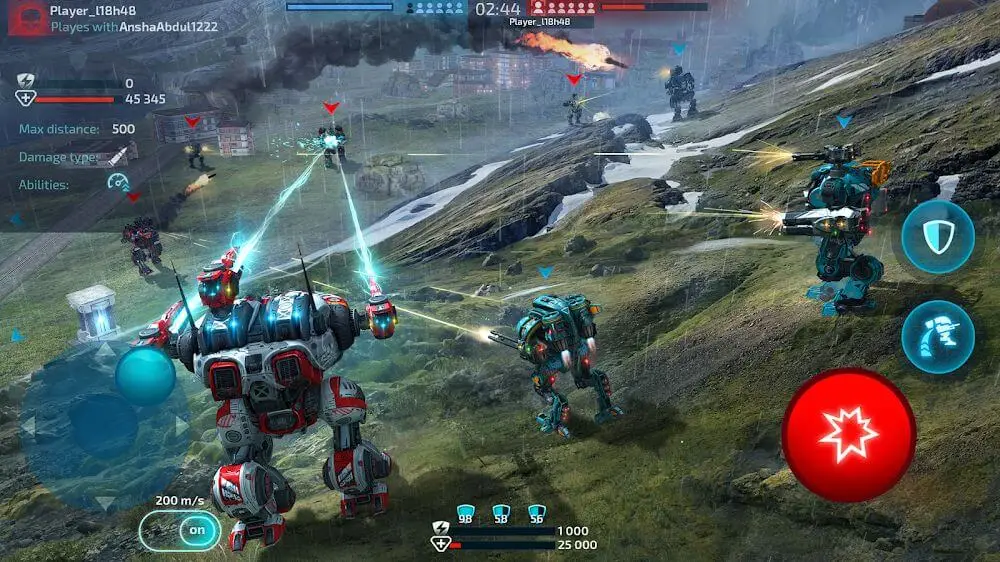 Screenshot of the Robot Warfare: PvP Mech Battle game