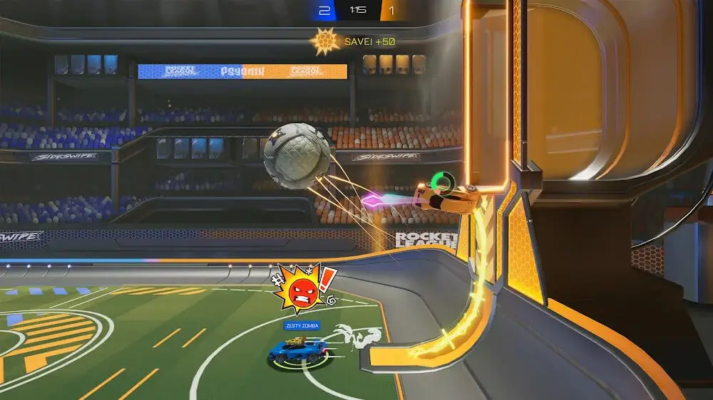 Screenshot of the Rocket League Sideswipe game