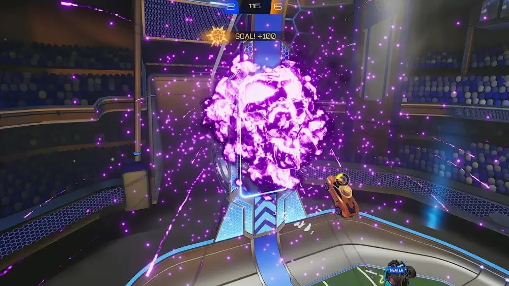 Screenshot of the Rocket League Sideswipe game