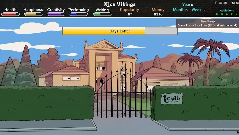 Screenshot of the Rockstar Life game