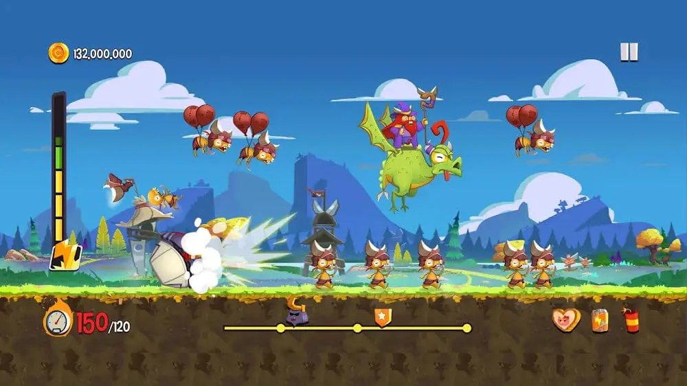 Screenshot of the Rocky Rampage: Wreck 'em Up game