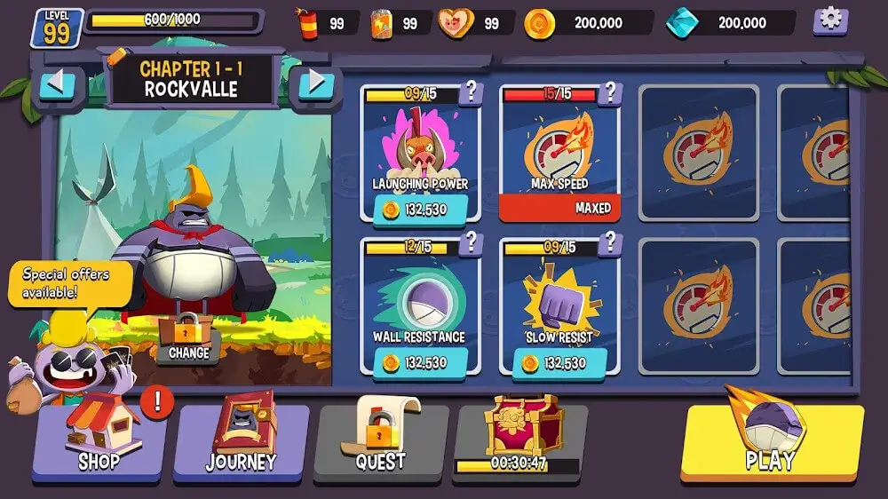 Screenshot of the Rocky Rampage: Wreck 'em Up game
