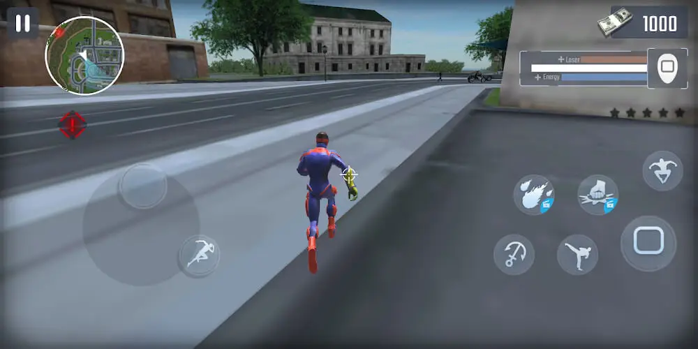 Screenshot of the Rope Hero: City Battle game