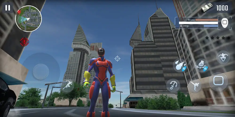 Screenshot of the Rope Hero: City Battle game
