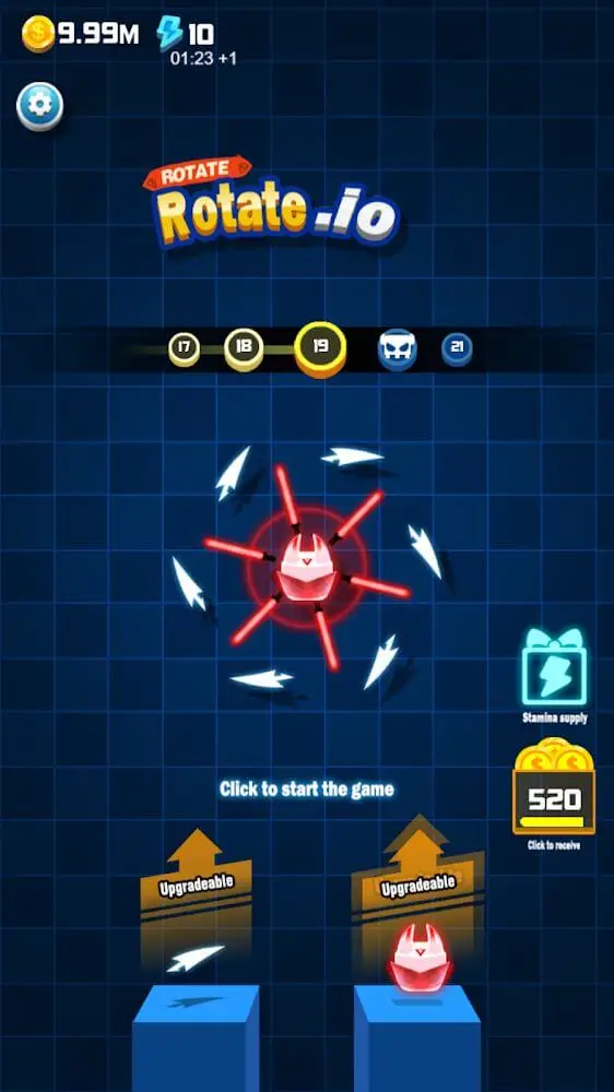 Screenshot of the Rotate.io app