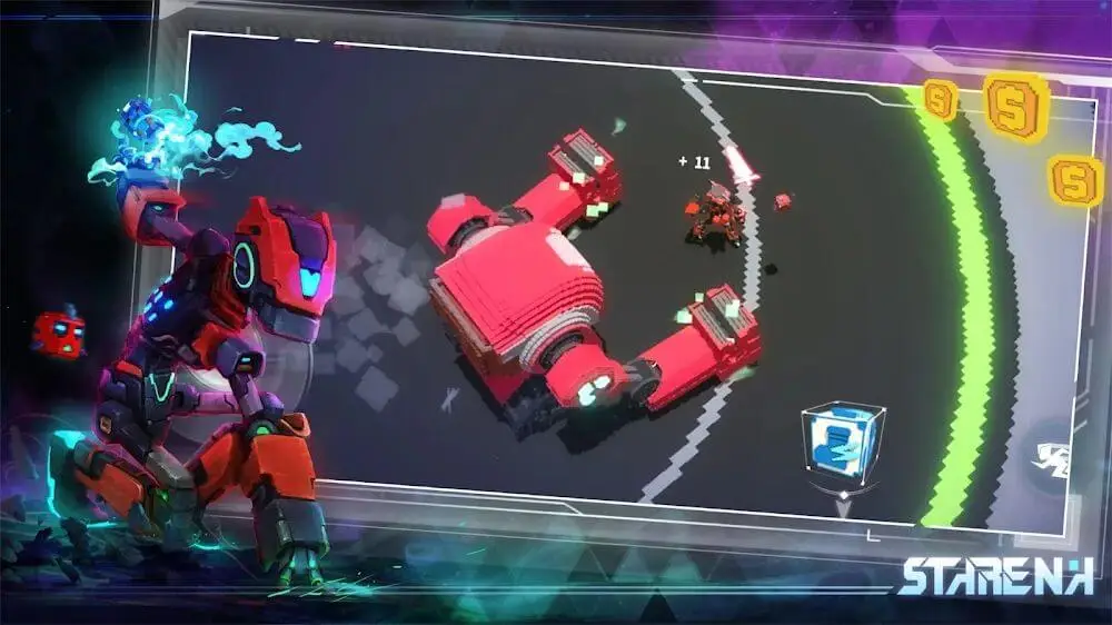Screenshot of the STARENA game