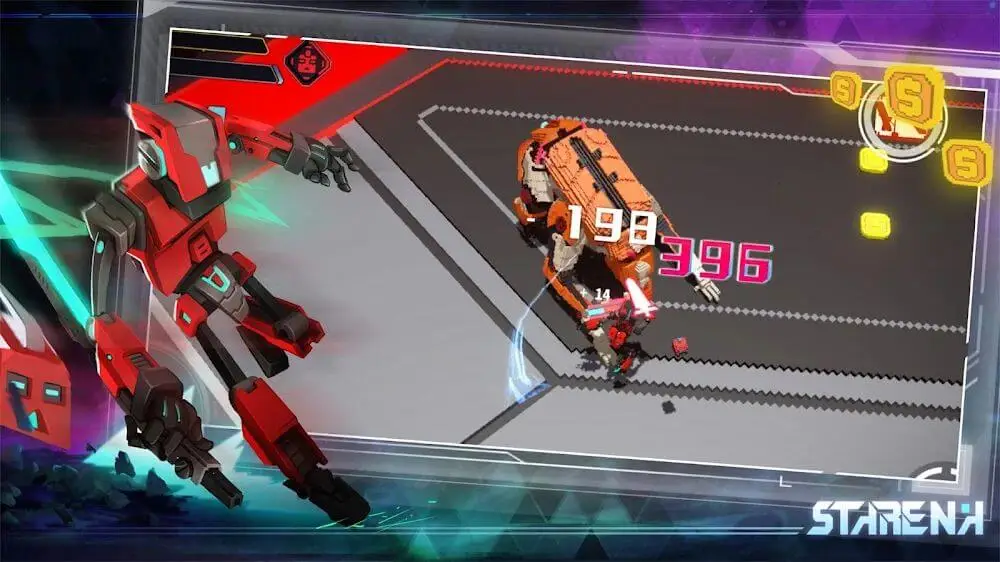 Screenshot of the STARENA game