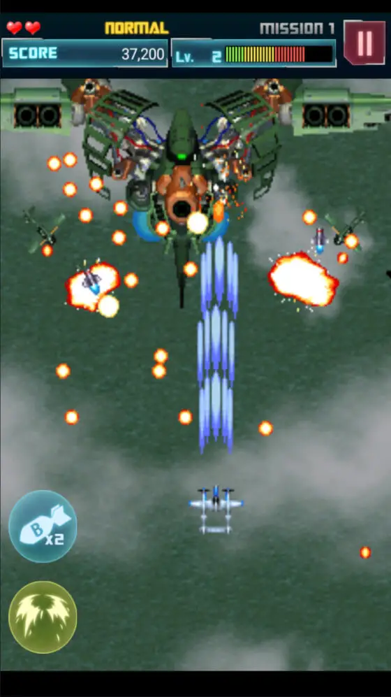 Screenshot of the STRIKERS 1945-2 app