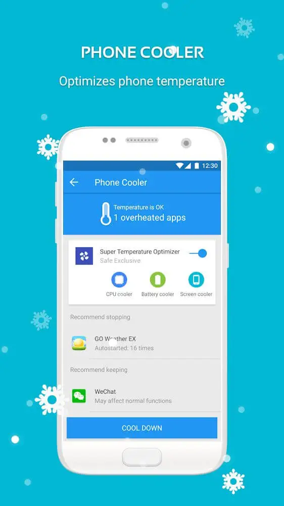 Screenshot of the Safe Security app