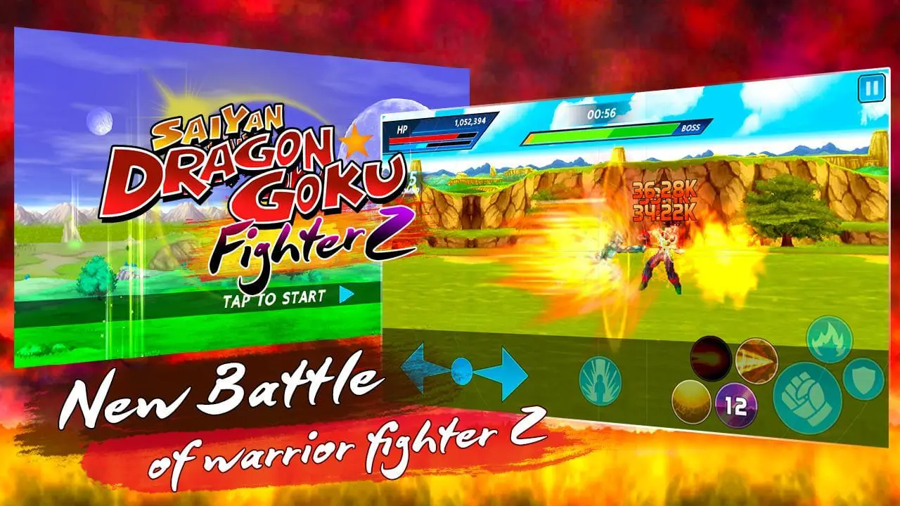 Screenshot of the Saiyan Dragon Goku: Fighter Z game