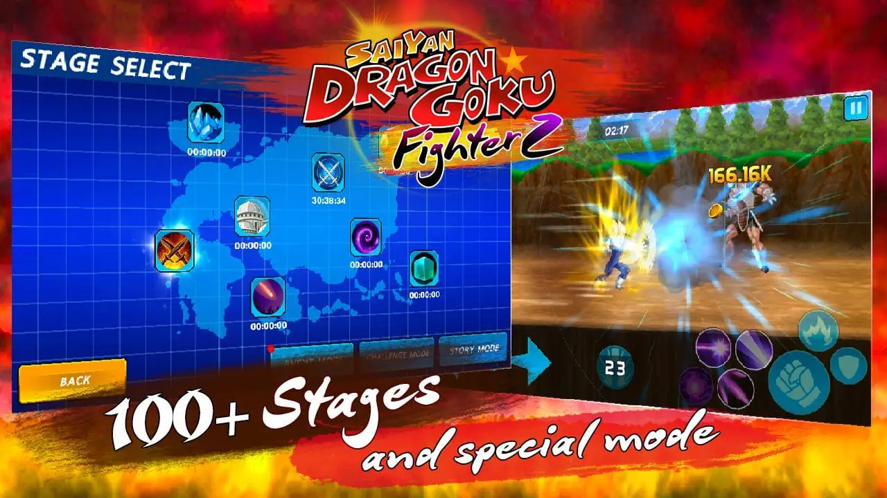 Screenshot of the Saiyan Dragon Goku: Fighter Z game