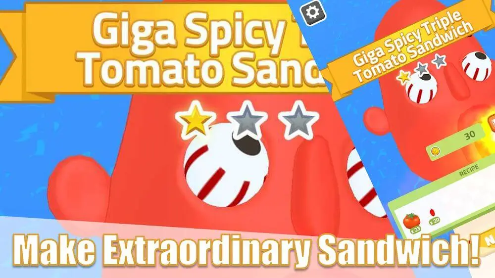 Screenshot of the Sandwich Runner game