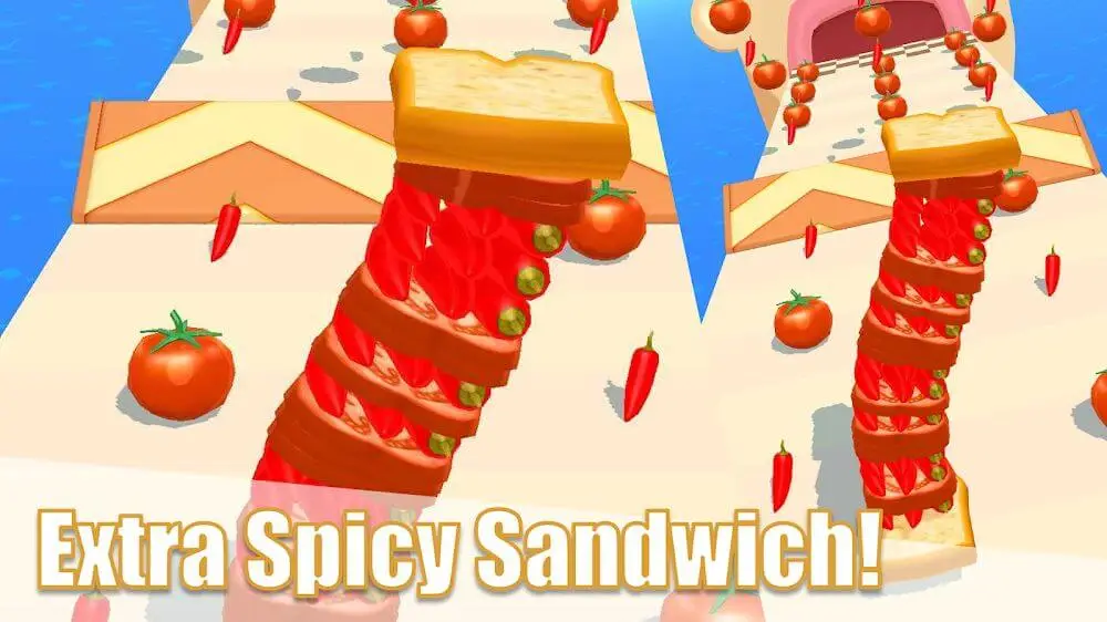 Screenshot of the Sandwich Runner game