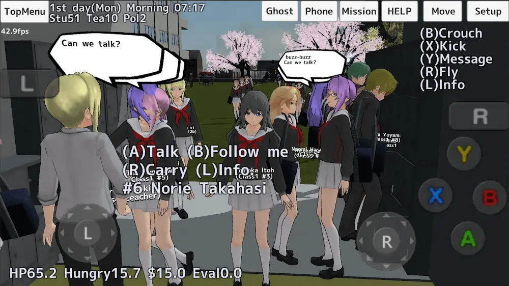Screenshot of the School Girls Simulator game
