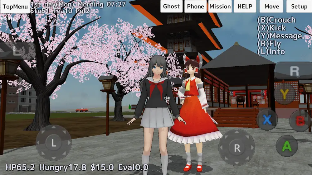 Screenshot of the School Girls Simulator game