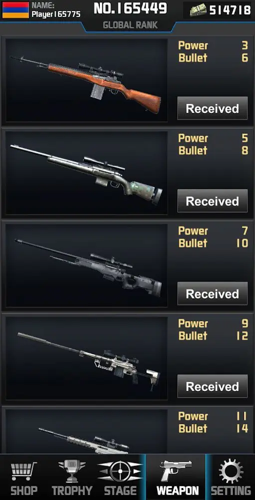 Screenshot of the Shooting Sniper: Target Range app