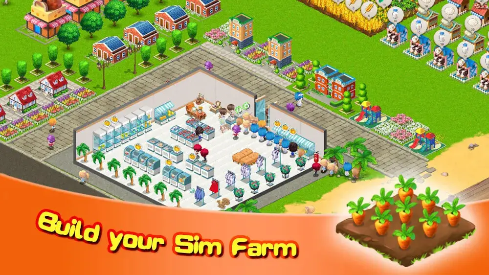 Screenshot of the Sim Farm - Build Township game