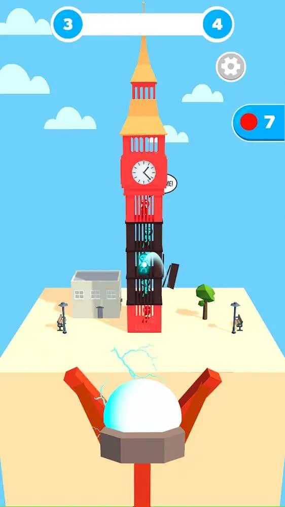 Screenshot of the Slingshot Smash app