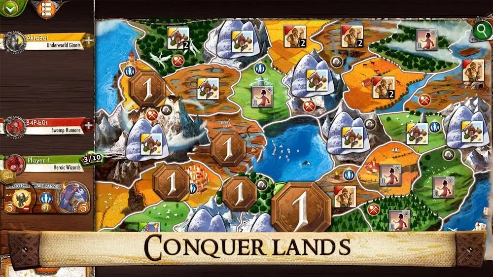 Screenshot of the Small World game