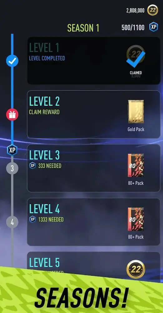 Screenshot of the Smoq Games 22 Pack Opener app