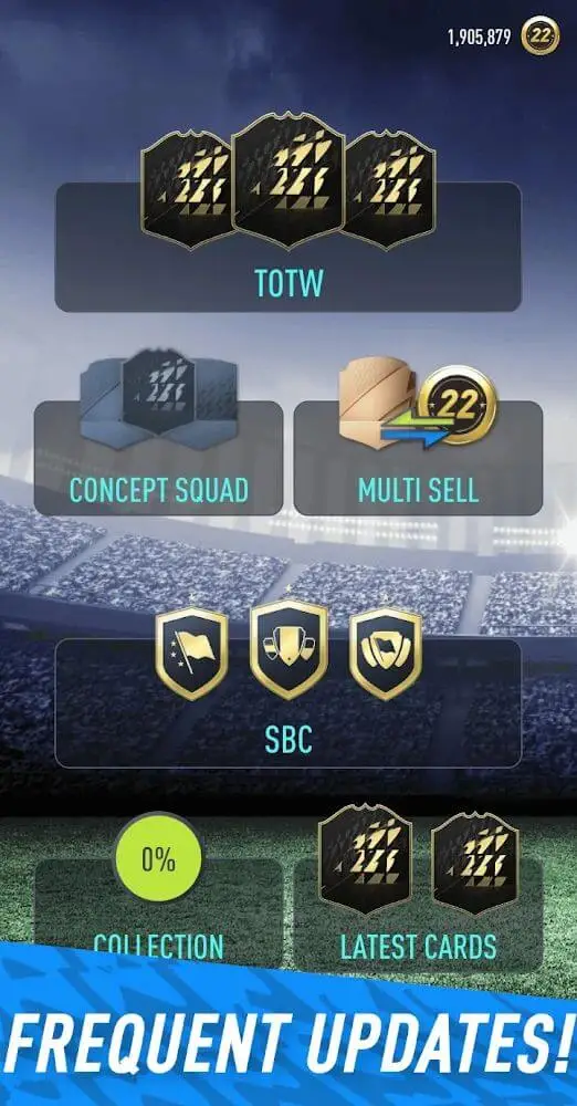 Screenshot of the Smoq Games 22 Pack Opener app