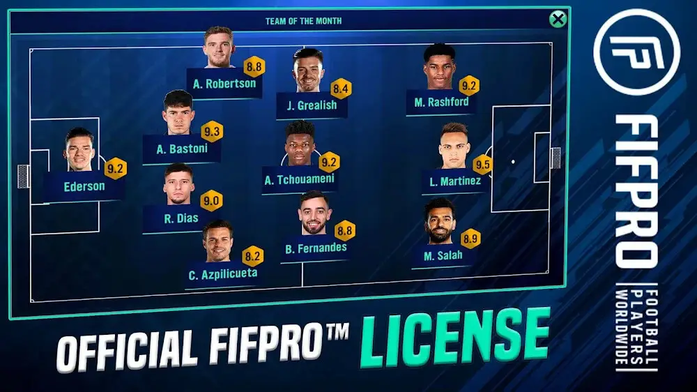 Screenshot of the Soccer Manager 2022 game