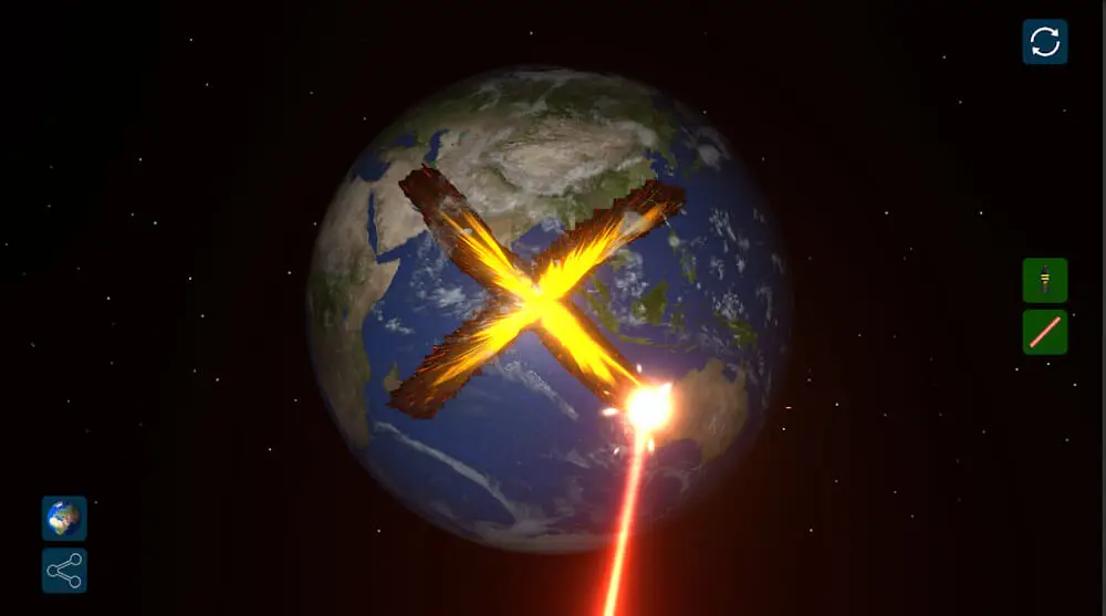 Screenshot of the Solar Smash 2 game