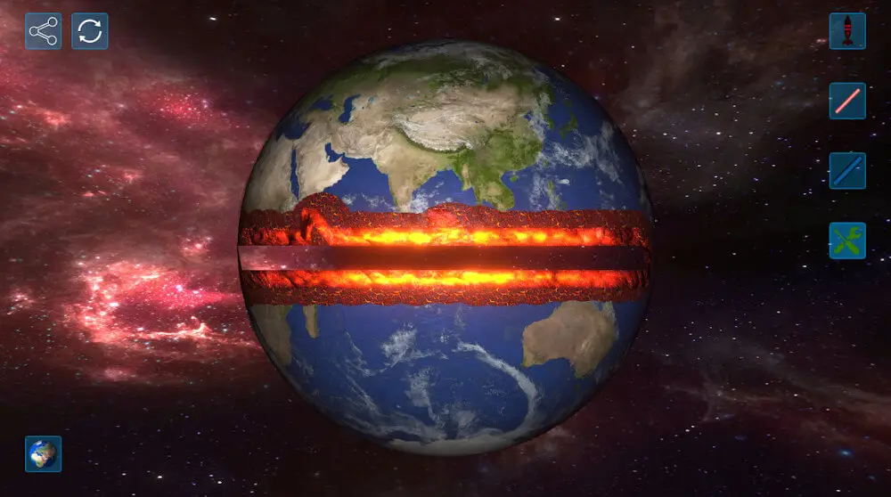 Screenshot of the Solar Smash 2 game