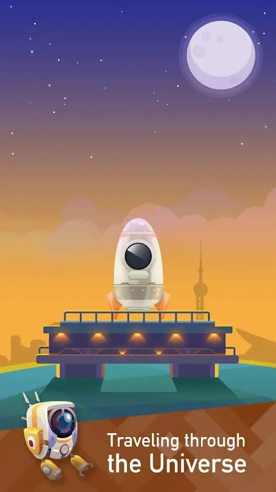 Screenshot of the Space Colonizers Idle Clicker app