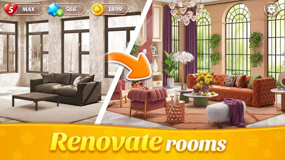Screenshot of the Space Decor: Villa game
