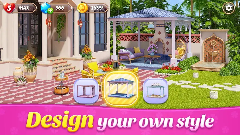 Screenshot of the Space Decor: Villa game