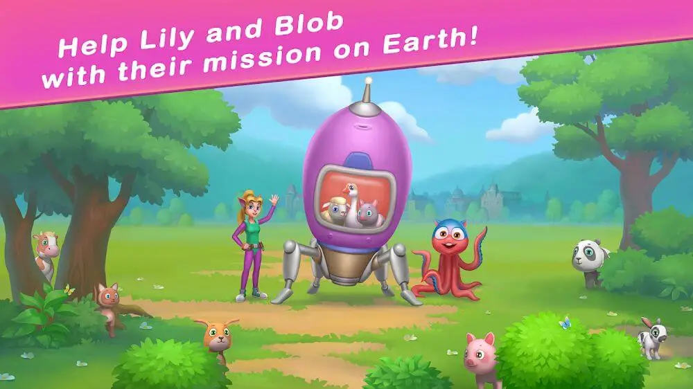 Screenshot of the Space Pets game
