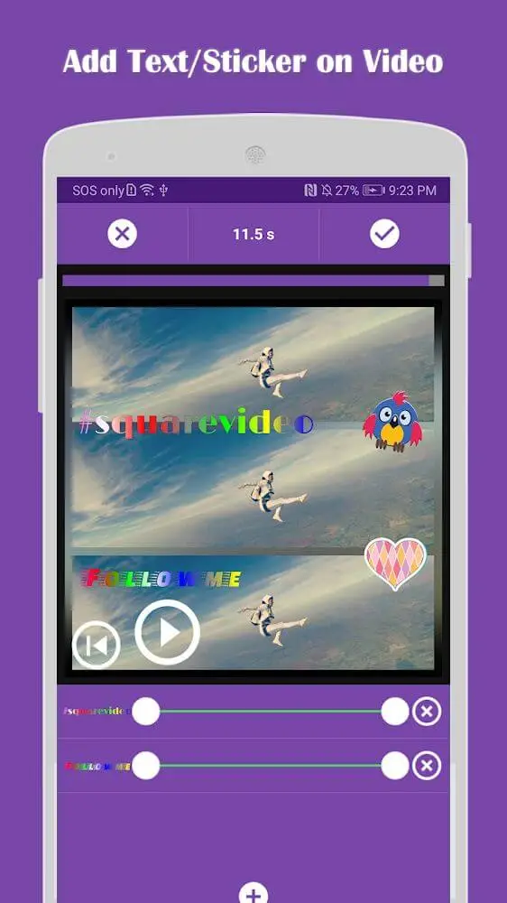 Screenshot of the Square Video app