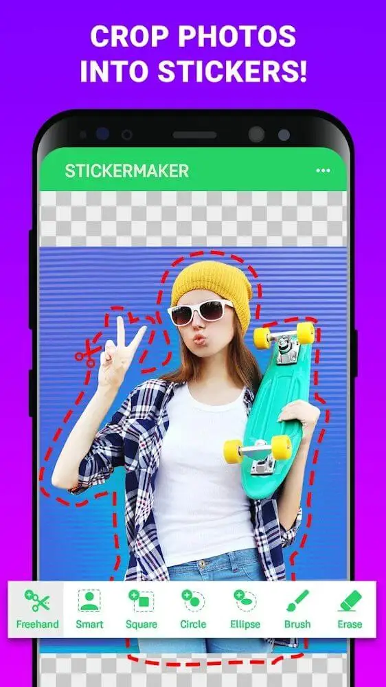 Screenshot of the Sticker Maker: Make Stickers for Whatsapp app