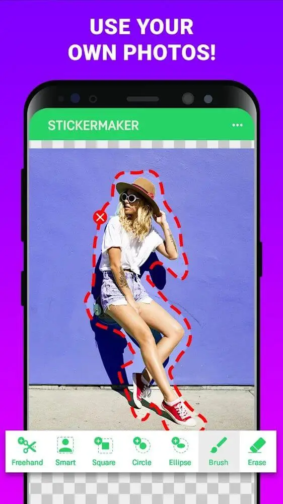 Screenshot of the Sticker Maker: Make Stickers for Whatsapp app