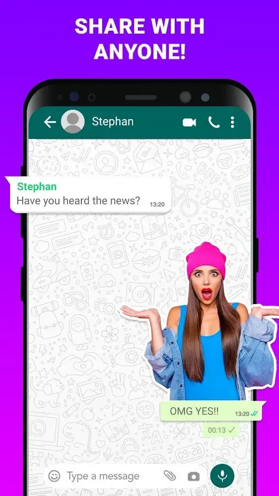 Screenshot of the Sticker Maker: Make Stickers for Whatsapp app