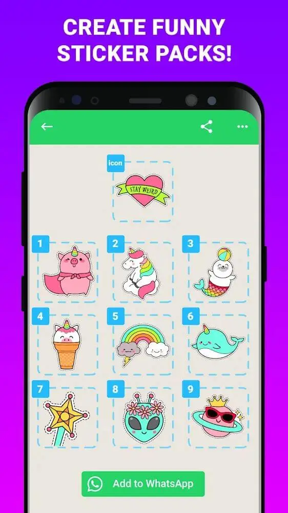 Screenshot of the Sticker Maker: Make Stickers for Whatsapp app