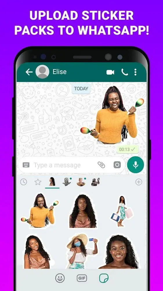 Screenshot of the Sticker Maker: Make Stickers for Whatsapp app