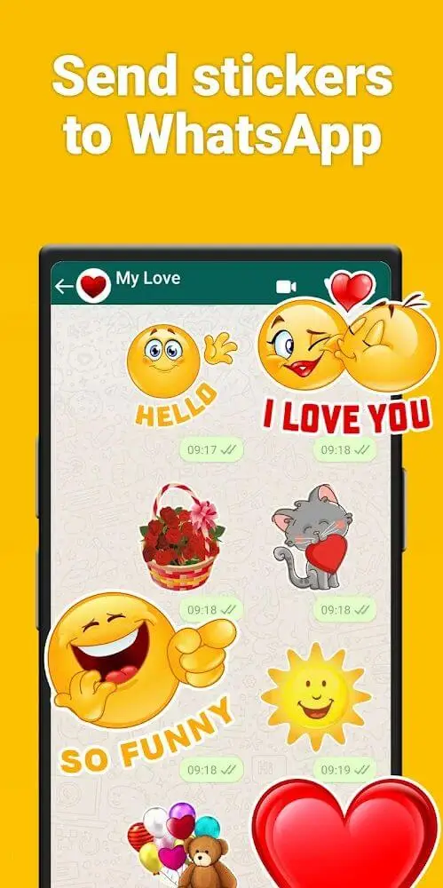 Screenshot of the Stickers va emoji - WASticker app