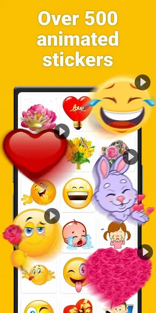 Screenshot of the Stickers va emoji - WASticker app