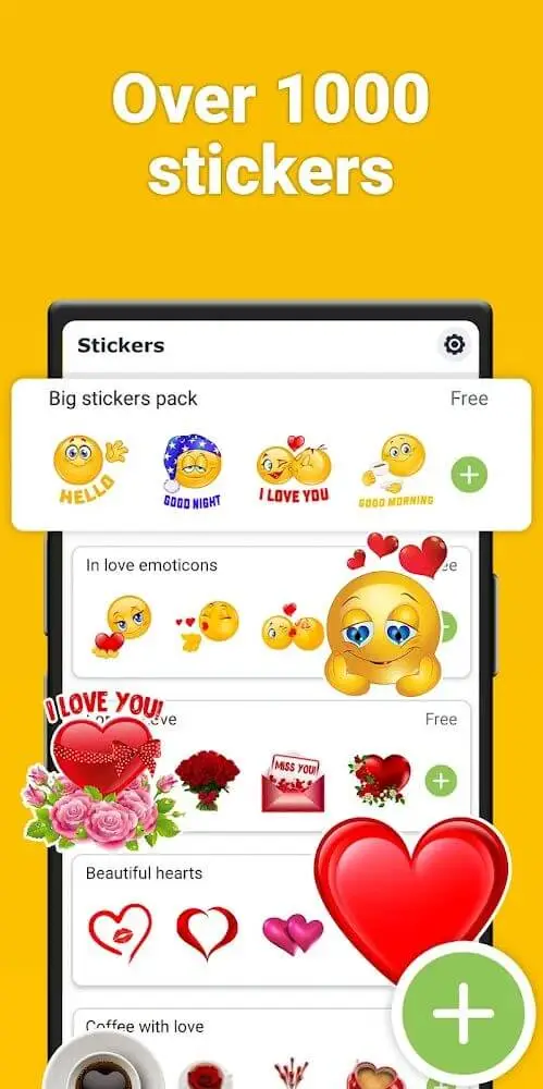 Screenshot of the Stickers va emoji - WASticker app