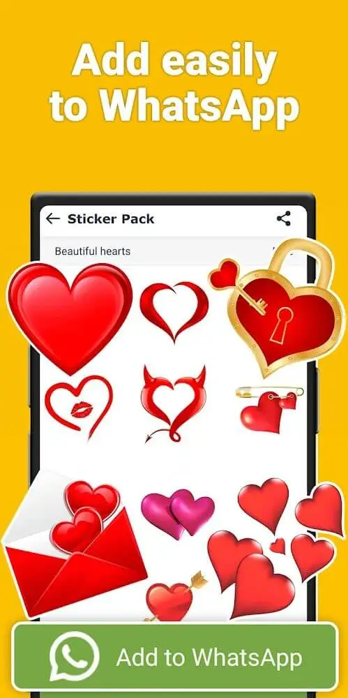 Screenshot of the Stickers va emoji - WASticker app