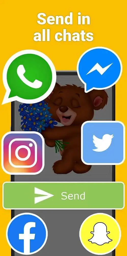 Screenshot of the Stickers va emoji - WASticker app
